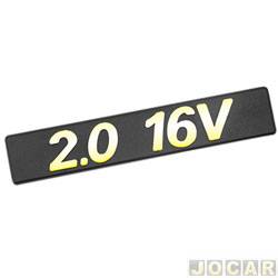 Letreiro - alternativo - <b>Fiat Tempra Ouro 16V 2.0 mpi 4P de 1993 at 1996</b> - Tempra 1992 at 1996 - 2.0 16V - do friso - dourado - cada (unidade)