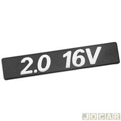 Letreiro - alternativo - <b>Fiat Tempra 16V 2.0 mpi 4P de 1998 at 1999</b> - Tempra 1992 at 1999 - 2.0 16V - friso - prata - cada (unidade)