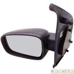 Retrovisor externo - Metagal - <b>Fiat Uno Way 1.4 8V EVO Flex 2P de 2010 at 2013</b> - Uno 2011 at 2014 - 2 portas - sem controle - preto - lado do motorista - cada (unidade) - RTWE.01FX