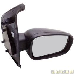 Retrovisor externo - Metagal - <b>Fiat Uno Way 1.0 8V EVO Flex 2P de 2010 at 2013</b> - Uno 2011 at 2014 - 2 portas - sem controle - preto - lado do passageiro - cada (unidade) - RTWE.00FX