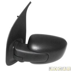 Retrovisor externo - Metagal - <b>Fiat Uno Sporting 1.4 8V EVO Flex 4P de 2010 at 2014</b> - Uno 2011 at 2014 - 4 portas - sem controle - preto - lado do motorista - cada (unidade) - RTVE.97FX