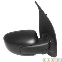 Retrovisor externo - Metagal - <b>Fiat Uno Sporting 1.4 8V EVO Dualogic Plus Flex 4P de 2014 at 2016</b> - Uno 2011 at 2016 - 4 portas - sem controle - preto - lado do passageiro - cada (unidade) - RTVE.96FX