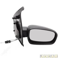 Retrovisor externo - SPJ - <b>Fiat Uno Way 1.4 8V EVO Flex 2P de 2010 at 2013</b> - Uno 2011 at 2014 - 2 portas - com controle - texturizado - lado do motorista - cada (unidade) - EB-679
