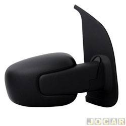 Retrovisor externo - SPJ - <b>Fiat Uno Sporting 1.4 8V EVO Flex 4P de 2010 at 2014</b> - Uno 2011 at 2021 - 4 portas - sem controle - para pintar - lado do passageiro - cada (unidade) - EB772