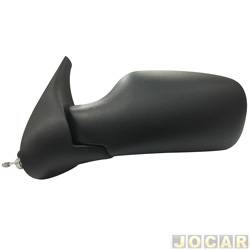 Retrovisor externo - Metagal - <b>Fiat Uno Mille Fire 1.0 mpi 8V 2P de 2001 at 2004</b> - Uno fire 2001 at 2004 - 2 portas - com controle manual - lado do motorista - cada (unidade) - AT.20.M51.00 / RTME51CR