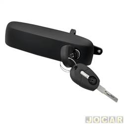 Maaneta externa da porta - <b>Fiat Uno Sporting 1.4 8V EVO Dualogic Plus Flex 4P de 2014 at 2016</b> - Uno 2014 at 2021 - Fiorino 2013 em diante - com miolo e chave - preta - dianteira - lado do motorista - cada (unidade)