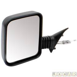 Retrovisor externo - importado - Fiat Fiorino Pick-up Working 1.5 mpi de 1996 at 1999 - Fiorino 1997 at 2010 - com controle manual - preto - lado do motorista - cada (unidade) - 21339