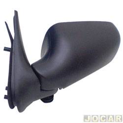 Retrovisor externo - importado - <b>Fiat Uno Mille Fire 1.0 mpi 8V 4P de 2001 at 2004</b> - Uno fire 2001 at 2004 - sem controle manual - 4 portas - preto - lado do motorista - cada (unidade) - 21345
