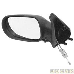 Retrovisor externo - importado - Uno 2005 at 2010 - com controle manual - 4 portas - preto - lado do motorista - cada (unidade) - 21355