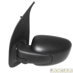Retrovisor externo - importado - Fiat Uno Way 1.4 8V EVO Flex 4P de 2010 at 2014 - Uno 2011 at 2014 - sem controle manual - 4 portas - preto - lado do motorista - cada (unidade) - 21369