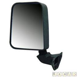 Retrovisor externo - alternativo - Retrovex - <b>Fiat Fiorino Pick-up LX Young 1.6 de 1990 at 1991</b> - Fiorino 1988 at 1996 - fixo (sem controle) - preto - lado do motorista - cada (unidade) - 411317