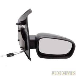 Retrovisor externo - alternativo - Retrovex - <b>Fiat Uno Sporting 1.4 8V EVO Flex 2P de 2011 at 2013</b> - Uno 2011 at 2014 - 2 portas - com controle manual - preto - lado do passageiro - cada (unidade) - 411322