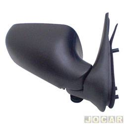 Retrovisor externo - alternativo - Retrovex - <b>Fiat Uno Mille Fire 1.0 mpi 8V 4P de 2001 at 2004</b> - Uno mille Fire 2001 at 2004 - 4 portas - fixo (sem controle) - preto - lado do passageiro - cada (unidade) - 411336