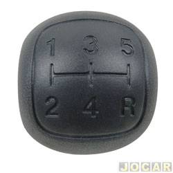 Manopla do cmbio - alternativo - <b>Fiat Uno Way 1.4 8V EVO Flex 2P de 2010 at 2013</b> - Uno 2010 at 2021 - Fiorino 2013 em diante - Partner Rapid 2022 em diante - preta - cada (unidade)