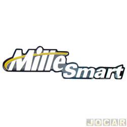 Letreiro - alternativo - <b>Fiat Uno Mille Smart 1.0 mpi 2P lcool de 2000 at 2001</b> - Uno 2000 at 2001 - Mille Smart - resinado - cada (unidade)