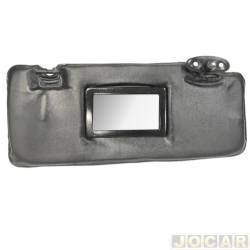 Quebra-sol - alternativo - <b>Fiat Fiorino Pick-up LX 1.6 mpi de 1994 at 1997</b> - Uno/Prmio/Elba/Fiorino 1984 at 2004 - com espelho e moldura - preto - lado do passageiro - cada (unidade)