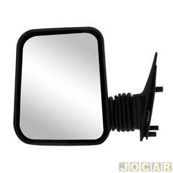 Retrovisor externo - alternativo - Retrovex - <b>Fiat Fiorino Pick-up Trekking 1.5 mpi de 1996 at 1998</b> - Fiorino 1997 at 2011 - fixo - sem controle - preto - lado do motorista - cada (unidade) - RX4405