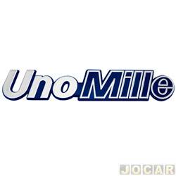 Letreiro - alternativo - Uno 1984 at 1994 - "Uno Mille" - com fundo azul - cada (unidade)