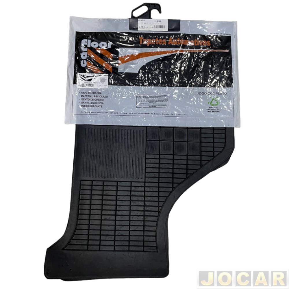 Tapete de borracha - Car Floor - Fiorino 1987 até 2013 - preto - par - D036.0