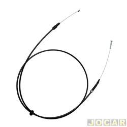 Cabo de abertura do cap - IKS - <b>Fiat Uno Sporting 1.4 8V EVO Dualogic Plus Flex 4P de 2014 at 2016</b> - Uno 2014 at 2021 - sem alavanca - 1580mm - cada (unidade) - 3520