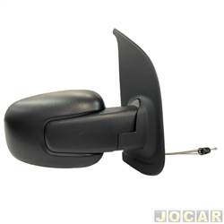 Retrovisor externo - importado - Fiat Uno Ciao 1.0 8V EVO Flex 4P de 2021 até 2021 - Uno 2014 até 2021 - com controle manual - texturizado - preto - lado do passageiro - cada (unidade) - 26870