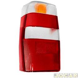 Lente da lanterna traseira - alternativo - Artmold - Fiorino 2005 até 2013 - vermelho e branco - plástico - lado do motorista - cada (unidade) - 1289