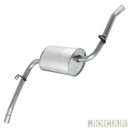 Silencioso do escapamento - Scapex - <b>Fiat Fiorino Pick-up Working 1.5 mpi de 1996 at 1999</b> - Fiorino/Pick-up 1992 at 2013 - cada (unidade) - 21504