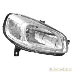 Farol principal - Magneti Marelli - Uno 2015 at 2021 - Fiorino 2022 em diante - Partner Rapid - com corretor de carga - mscara cromado - lado do passageiro - cada (unidade) - IMM0321271