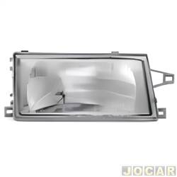 Farol principal - alternativo - <b>Fiat Uno Mille Fire 1.0 mpi 8V 2P de 2001 at 2004</b> - Uno 1991 at 2004 - Prmio 1991 em diante - Lente de vidro - H4 - lado do passageiro - cada (unidade)