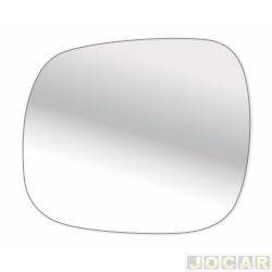 Lente do retrovisor com base - Troque Fcil - Fiorino 2013 em diante - Partner Rapid 2022 em diante - lado do motorista - cada (unidade) - 6632M