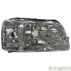 Farol principal - alternativo - Lightway - <b>Fiat Uno Furgo 1.3 8V Fire Flex 2P de 2006 at 2013</b> - Uno 2005 at 2010 - Fiorino 2005 em diante - H4 - lado do passageiro - cada (unidade) - LW4024