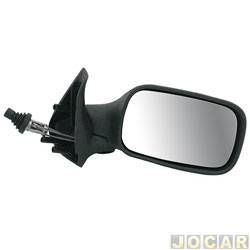 Retrovisor externo - alternativo - Cofran - Fiat Uno Mille Fire 1.0 mpi 8V 2P de 2001 at 2004 - Uno fire 2001 at 2004 - 2 portas - com controle - preto - lado do passageiro - cada (unidade) - 1292.1