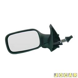 Retrovisor externo - alternativo - Cofran - Fiat Uno Mille Fire 1.0 mpi 8V 2P de 2001 at 2004 - Uno fire 2001 at 2004 - 2 portas - com controle - preto - lado do motorista - cada (unidade) - 1293.0