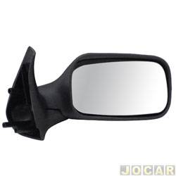 Retrovisor externo - alternativo - Cofran - Fiat Uno Mille Fire 1.0 mpi 8V 2P de 2001 at 2004 - Uno 2001 at 2004 - 2 portas - sem controle - preto - lado do passageiro - cada (unidade) - 1294.1
