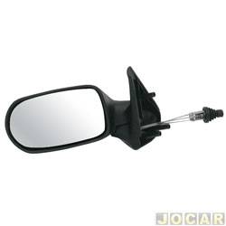 Retrovisor externo - alternativo - Cofran - Uno 2005 at 2010 - 4 portas - com controle manual - preto - lado do motorista - cada (unidade) - 41374