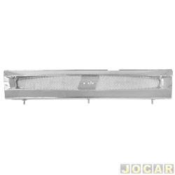 Grade dianteira - alternativo - <b>Fiat Uno Mille Smart 1.0 mpi 4P lcool de 2000 at 2001</b> - Uno 2000 at 2004 - cromada - cada (unidade)