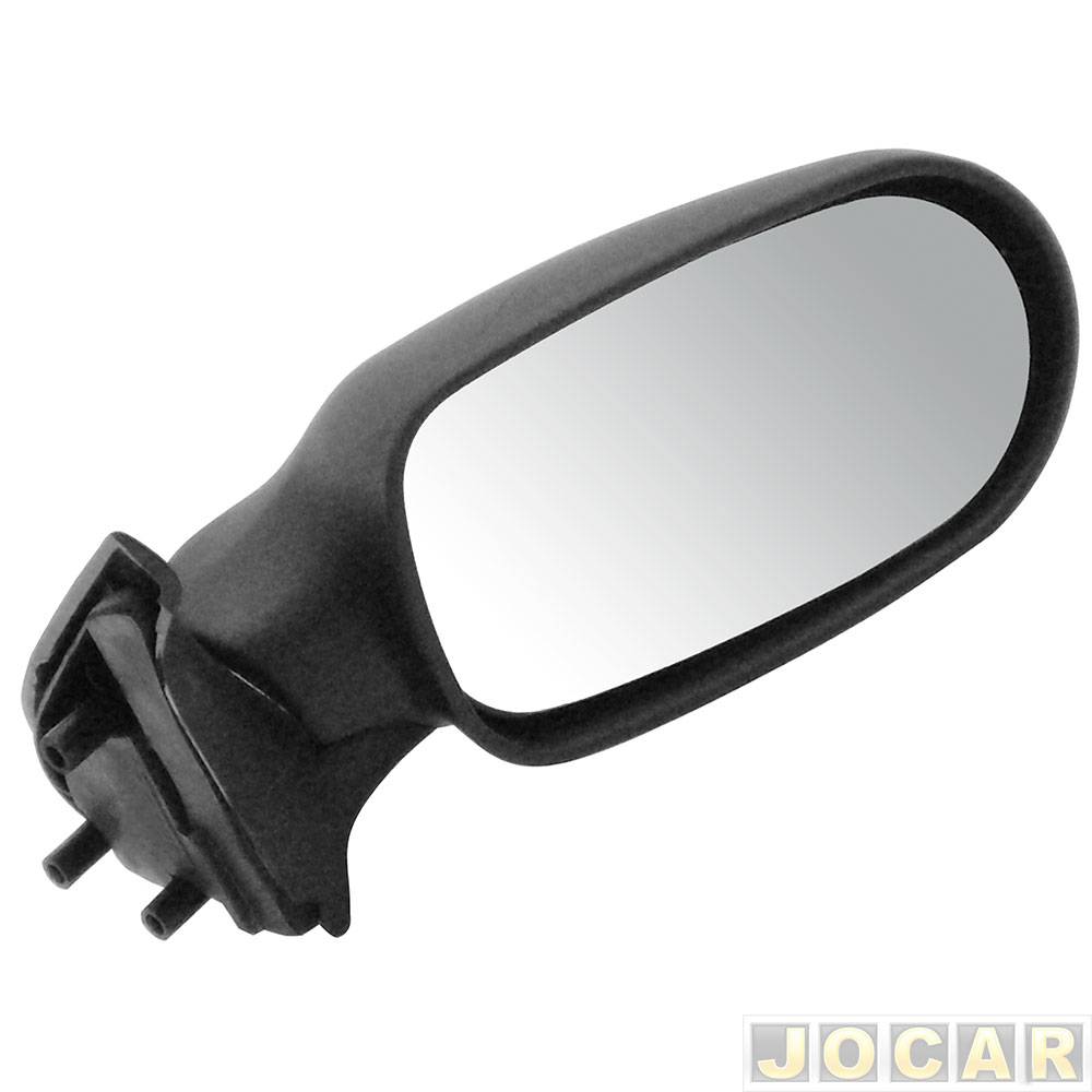 Retrovisor externo - Metagal - Uno 2005 até 2010 - 2 portas - sem controle - preto - lado do passageiro - cada (unidade) - RTRE08FX