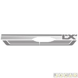 Faixa adesiva lateral - alternativo - <b>Fiat Fiorino Pick-up LX 1.6 mpi de 1994 at 1997</b> - Fiorino LX 1988 at 1997 - grafite - jogo