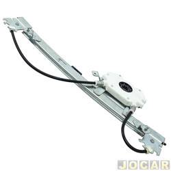 Mquina de vidro - <b>Fiat Uno Way 1.0 6V EVO Flex 4P de 2017 at 2021</b> - Uno 2010 at 2021 - 4 portas - eltrica para motor Mabuchi - traseira - lado do passageiro - cada (unidade)