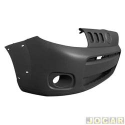 Para-choque dianteiro - alternativo - DTS - <b>Fiat Uno Way 1.4 8V EVO Flex 2P de 2011 at 2013</b> - Uno way 2010 at 2014 - texturizado - cinza - cada (unidade) - 3414