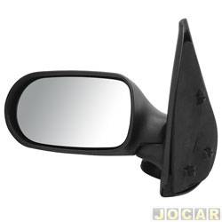 Retrovisor externo - Metagal - <b>Fiat Palio Hatch EX Five 1.0 mpi 8V Fire 4P de 2002 at 2003</b> - Palio 2001 at 2003 - 4 portas - Siena - sem controle - preto - lado do motorista - cada (unidade) - A 20.M35.00 / RTME35FX