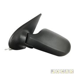 Retrovisor externo - Metagal - <b>Fiat Palio Hatch EX Five 1.0 mpi 8V Fire 4P de 2002 at 2003</b> - Palio 2001 at 2003 - 4 portas - Siena - com controle - preto - lado do motorista - cada (unidade) - RTME37CR
