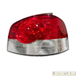 Lanterna traseira principal - Magneti Marelli - <b>Fiat Palio Hatch ELX 1.4 8V Flex 4P de 2007 at 2009</b> - Palio 2008 at 2009 - vermelho e branco - lado do passageiro - cada (unidade) - IMM0321123