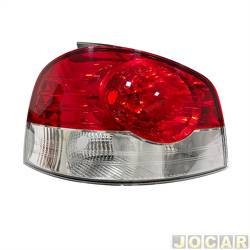 Lanterna traseira principal - Magneti Marelli - <b>Fiat Palio Hatch ELX 1.0 8V Flex 2P de 2007 at 2009</b> - Palio 2008 at 2009 - vermelho e branco - lado do motorista - cada (unidade) - IMM0322124