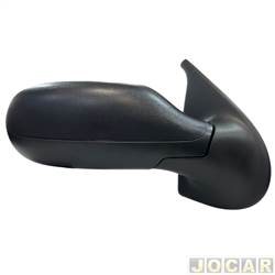 Retrovisor externo - SPJ - <b>Fiat Palio Hatch EX 1.0 8V Flex 2P de 2005 at 2007</b> - Palio 2004 at 2007 - 2 portas - eltrico - preto - lado do passageiro - cada (unidade) - EB154
