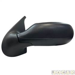 Retrovisor externo - SPJ - <b>Fiat Palio Hatch EX 1.0 8V Flex 2P de 2005 at 2007</b> - Palio 2004 at 2007 - 2 portas - eltrico - preto - lado do motorista - cada (unidade) - EB153