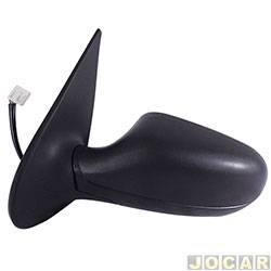 Retrovisor externo - SPJ - <b>Fiat Palio Hatch 1.8R Flex 4P de 2005 at 2007</b> - Palio/Weekend/Siena 2004 at 2007 - 4 portas - eltrico - preto - lado do motorista - cada (unidade) - EB155