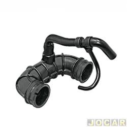 Mangueira do filtro de ar - alternativo - Flrio - <b>Fiat Palio Hatch EX 1.0 mpi 16V Fire 4P de 2002 at 2003</b> - Palio/Weekend/Siena 1.0/1.3 Fire 16V 2001 at 2003 - preta - cada (unidade) - 43876
