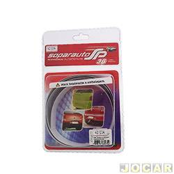 Friso aplique do cap traseiro - <b>Fiat Palio Weekend ELX 1.6 mpi de 1998 at 2000</b> - Palio weekend 1997 at 2000 - Sparauto - autoadesivo resinado - cromado - cada (unidade)