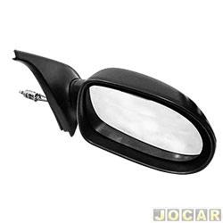 Retrovisor externo - SPJ - <b>Fiat Palio Hatch Fire 1.0 8V Flex 2P de 2014 at 2016</b> - Palio economy 2011 at 2014 - Palio fire 2014 at 2016 - com controle manual - 2 portas - lado do passageiro - cada (unidade) - EB796